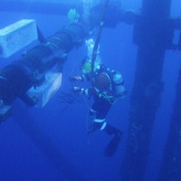 OMV jack up platform for brace and anode replacements